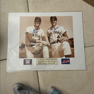 - New York Mets Tom Seaver nolan Ryan autographed photo​